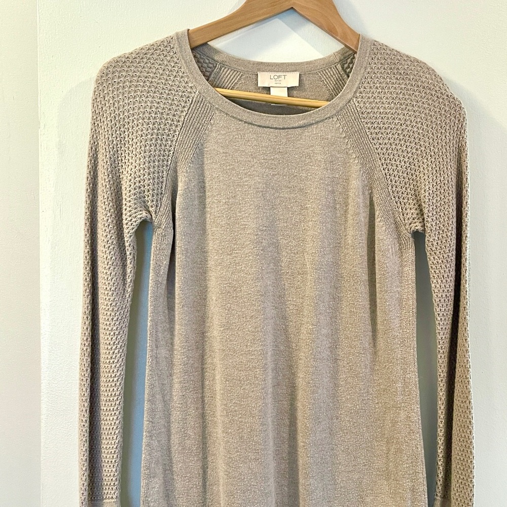 LOFT Beige Tan Long Sleeve Top XSP